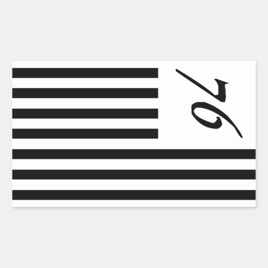 Vrijheid 1776 rechthoekige sticker (Voorkant)