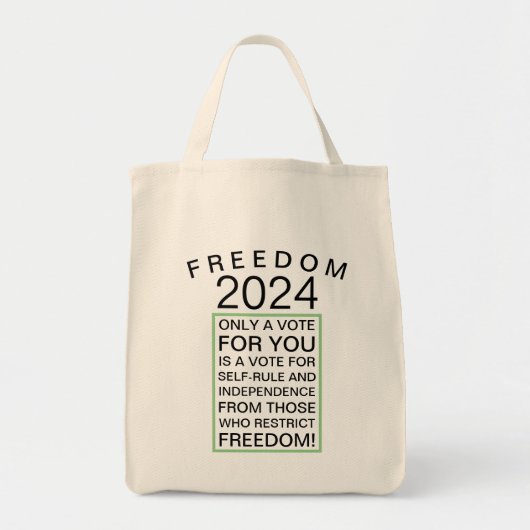 Vrijheid 2024-canvas tas (Voorkant)