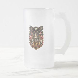 VRIJHEID 250 Eagle Twee Zijden Matglas Bierpul