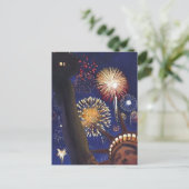 Vrijheid 2.000' Vrijheidsbeeld Waterverf Briefkaart (Staand voorkant)