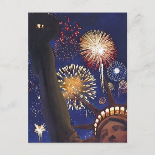 Vrijheid 2.000' Vrijheidsbeeld Waterverf Briefkaart (Voorkant)