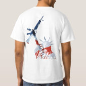 Vrijheid - 2de wijziging in rood, wit en blauw t-shirt (Achterkant)