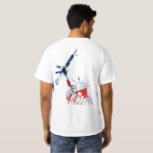 Vrijheid - 2de wijziging in rood, wit en blauw t-shirt (Achterkant volledig)