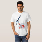 Vrijheid - 2de wijziging in rood, wit en blauw t-shirt (Voorkant volledig)