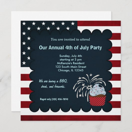 Vrijheid 4 juli kaart (Voorkant / Achterkant)