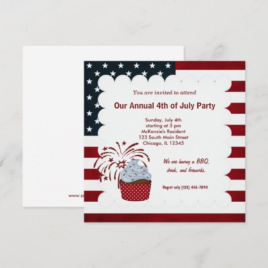 Vrijheid 4 juli kaart (Voorkant / Achterkant)