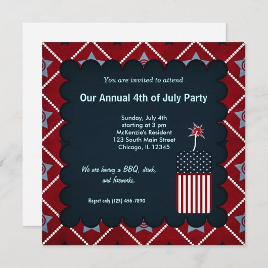 Vrijheid 4 juli kaart (Voorkant / Achterkant)