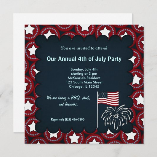 Vrijheid 4 juli kaart (Voorkant / Achterkant)