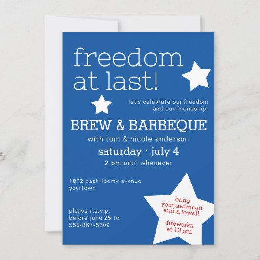 Vrijheid | 4 juli | Onafhankelijkheidsdag Kaart (Voorkant)