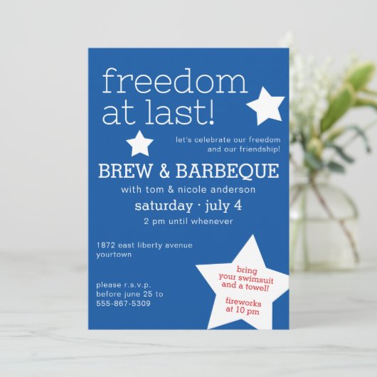 Vrijheid | 4 juli | Onafhankelijkheidsdag Kaart (Staand voorkant)