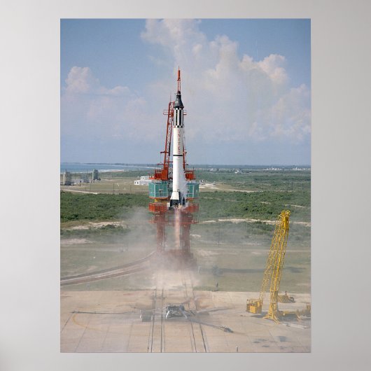 Vrijheid 7 (Kwik Redstone 3) Lancering Poster (Voorkant)