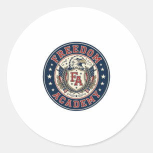 Vrijheid Academie Patriottische Patriottische Univ Ronde Sticker