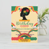 Vrijheid afro zwarte geschiedenis maand Verjaardag Kaart (Staand voorkant)