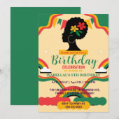 Vrijheid afro zwarte geschiedenis maand Verjaardag Kaart (Voorkant / Achterkant)