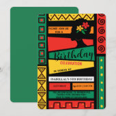 Vrijheid afro zwarte geschiedenis maand Verjaardag Kaart (Voorkant / Achterkant)