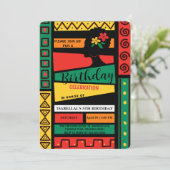 Vrijheid afro zwarte geschiedenis maand Verjaardag Kaart (Staand voorkant)