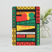 Vrijheid afro zwarte geschiedenis maand Verjaardag Kaart (Staand voorkant)