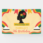 Vrijheid afro zwarte geschiedenis maand Verjaardag Spandoek (Horizontaal)