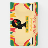 Vrijheid afro zwarte geschiedenis maand Verjaardag Spandoek (Verticaal)