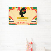 Vrijheid afro zwarte geschiedenis maand Verjaardag Spandoek (Insitu)