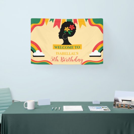 Vrijheid afro zwarte geschiedenis maand Verjaardag Spandoek (Beurs)