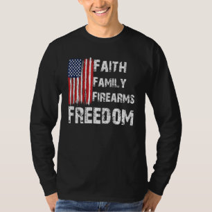 Vrijheid Amerikaanse vlag God Gu T-shirt