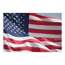 Vrijheid Amerikaanse vlag zwaaien in de wind