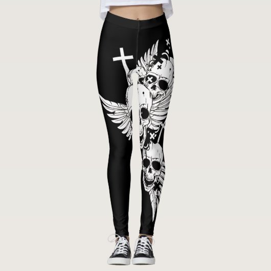 Vrijheid B&W Leggings (Voorkant)