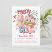 Vrijheid BBQ 4 juli Feest Kaart (Staand voorkant)