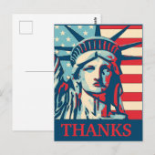 Vrijheid BEDANKT, tekst bewerken Briefkaart (Voorkant / Achterkant)
