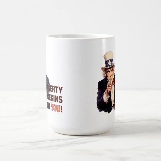 'Vrijheid begint met je' koffie-Mok Koffiemok (Center)