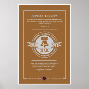 Vrijheid Bell-Vrijheid in Jezus Christus Poster