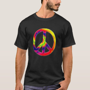 Vrijheid Bewustzijn Tie Dye 60s Hippie Vredesbord T-shirt