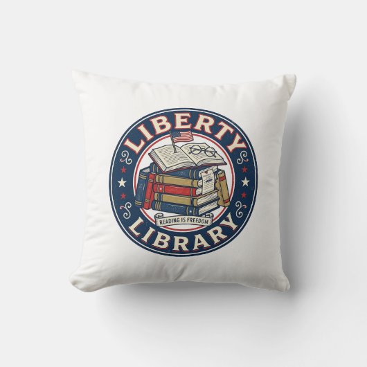 Vrijheid Bibliotheek Patriottische Patriottische B Kussen (Voorkant)