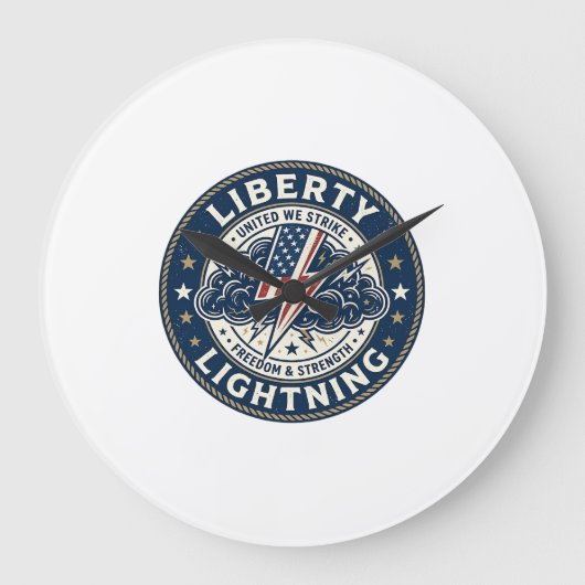 Vrijheid Bliksem Patriottisch Patriottische Storm Grote Klok (Voorkant)