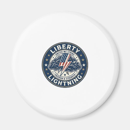 Vrijheid Bliksem Patriottisch Patriottische Storm Magneet (Voorkant)