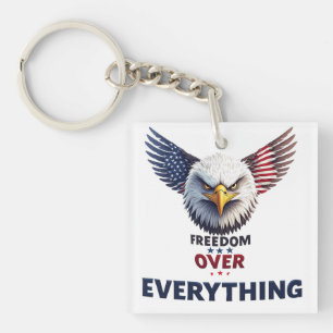 Vrijheid Boven Alles Amerikaanse Vlag Patriottisch Sleutelhanger