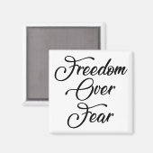 Vrijheid boven angst magneet (Voorkant / Achterkant)