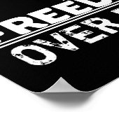 Vrijheid boven angst Verklaring/Gezegde Poster (Hoek)