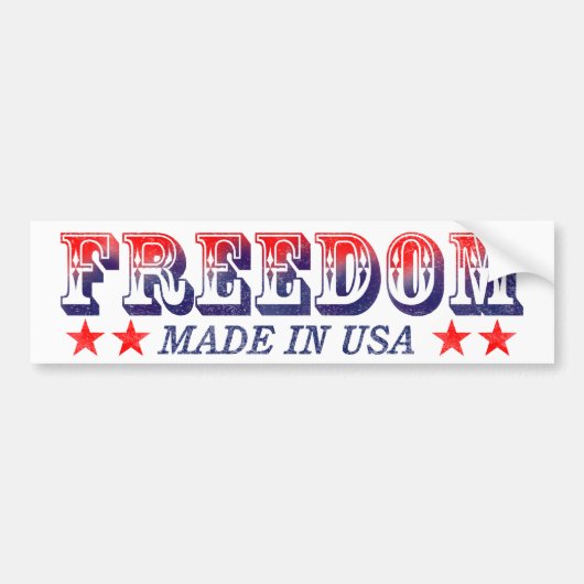 Vrijheid Bumpersticker (Voorkant)