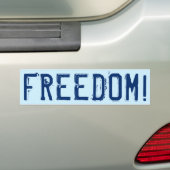 VRIJHEID! Bumpersticker (Op auto)