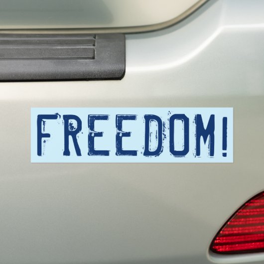 VRIJHEID! Bumpersticker (Op auto)