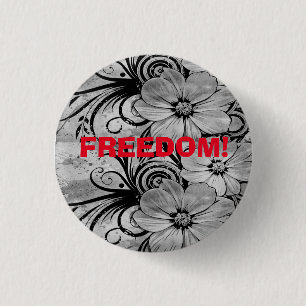 Vrijheid! Button. Ronde Button 3,2 Cm