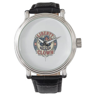 Vrijheid Clown Patriottisch Patriottische Clowncor Horloge