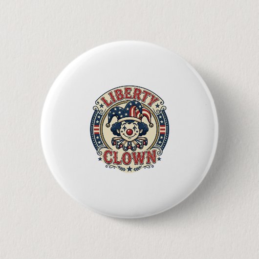Vrijheid Clown Patriottisch Patriottische Clowncor Ronde Button 5,7 Cm (Voorkant)