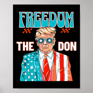 Vrijheid De Don 4th van juli Patriottische Amerika Poster