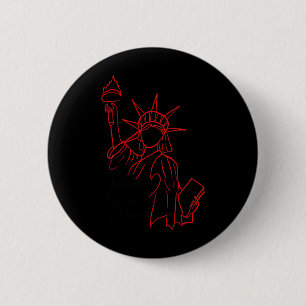 Vrijheid Democratie Tolerantie, Anti Trump Ronde Button 5,7 Cm