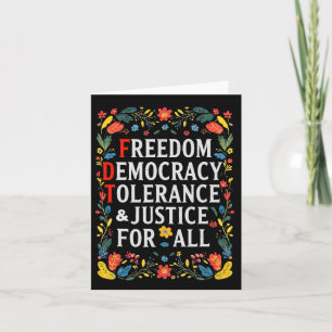 Vrijheid Democratie Tolerantie Rechtvaardigheid Al Kaart
