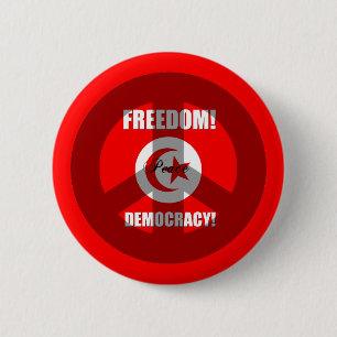 vrijheid democratie Tunesië Ronde Button 5,7 Cm