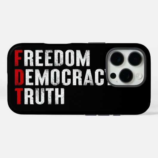 Vrijheid Democratie Waarheid Case-Mate iPhone Case (Achterkant (horizontaal))